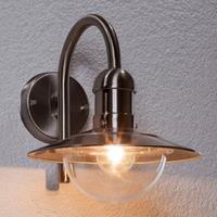 Lindby Damion - moderne roestvrijstalen buitenwandlamp