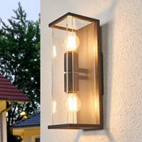 Lampenwelt.com Gläserne Außenwandlampe Annalea