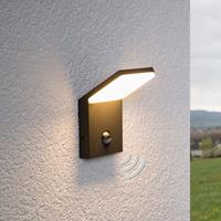 Lucande LED-buitenwandlamp Nevio met bewegingssensor