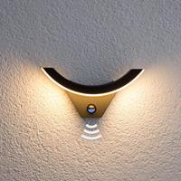 Lucande LED-buitenwandlamp Half met kunststofdiffusor