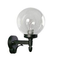 Albert Leuchten Buitenwandlamp 20 zwart met bubbelglas