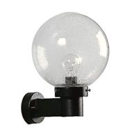 Albert Leuchten Buitenwandlamp 25 zwart met bubbelglas