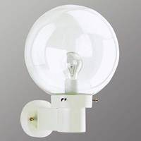 Albert Leuchten Buitenwandlamp 25 wit met bubbelglas