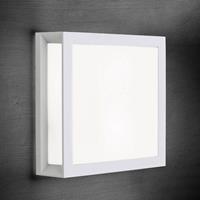 Orion Henry - hoekige buitenwandlamp in wit