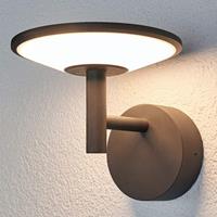 Lampenwelt.com Antraciet gekleurde LED buitenwandlamp Fenia