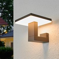 Lampenwelt.com LED-Außenwandlampe Olesia, eckige Form