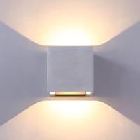 Lucande Betongraue LED-Außenwandlampe Riak