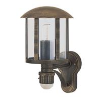 Albert Leuchten Buitenwandlamp Genefe, met sensor, bruin