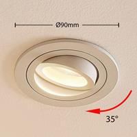 Lampenwelt.com Inbouwlamp Enne in ronde vorm, wit