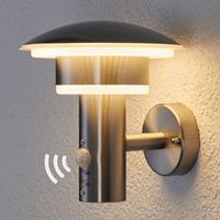 Lindby PIR-buitenwandlamp Lillie met LED's