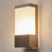 Lindby Hoekige rvs-buitenwandlamp Kirana