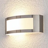 Lindby Außenwandlampe Raja aus Edelstahl