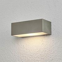 Lindby Hoekige rvs-buitenwandlamp Leonora