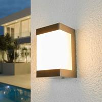 Lindby Edelstahl-LED-Außenwandlampe Severina