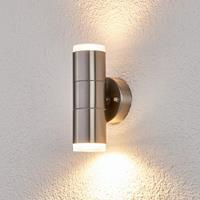 LICHTBASIS Roestvrij stalen buitenwandlamp Delina