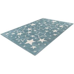 Lalee Kindervloerkleed kinderkamer Sterren Blauw -  - 80 x 150 cm - (XS)