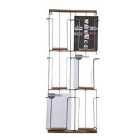 kaartenrek oudgoud met hout 55 x 24