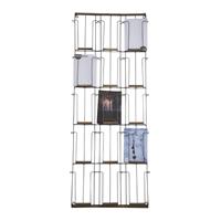 kaartenrek oudgoud met hout 97 x 31