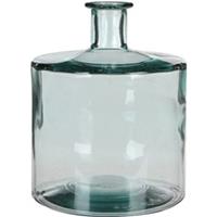 Mica Decorations Fles vaas Guan 21 x 26 cm transparant gerecycled glas Transparant