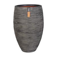 Capi Nature Rib NL vase elegant luxe L 45x45x72cm Antraciet bloempot