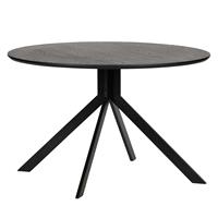 Woood Bruno Eettafel Mdf Zwart Ø120 Cm