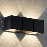 Lampenwelt.com LED buitenwandlamp Niclas, hoekig