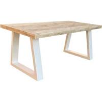 Wood4you - Eettafel Vancouver Steigerhout Wit 180Lx78Hx90D cm