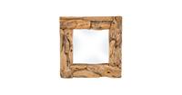 HSM Collection Wandspiegel - 50x50 cm - teak wortelhout