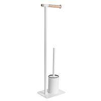 cipi Toiletborstelhouder met Handdoekhouder  Porta 20x77x16 cm Metaal Wit 