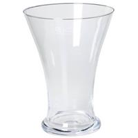 Taps uitlopende vaas glas 25 cm Transparant