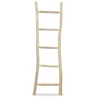 VidaXL Handdoekenladder met 5 sporten 45x150 cm teakhout