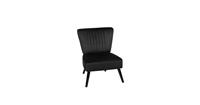 Beliani Fauteuil fluweel zwart VAASA