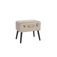 Beliani Hocker beige kunstleer MALLARD