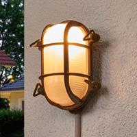 Moretti Ovale buitenwandlamp Bengt antiek-messing