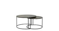 Light and living Light&Living Salontafel Rengo relief antiek brons S/2 41 x Ø76