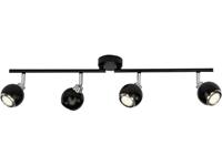 Brilliant Leuchten Ina LED Spotrohr 4flg schwarz/chrom