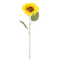 Gele zonnebloem kunstbloem 62 cm Geel