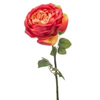 Oranje roos kunstbloem 66 cm Oranje