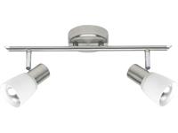 Plafondspot LED E14 Energielabel: Afh. van lamp (A++ - E) 80 W Brilliant Luca 35813/77 RVS, Chroom, Wit