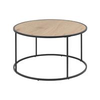 Lisomme Industriële salontafel - Vic - Hout - Rond - Ø 80 cm