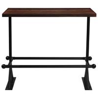 vidaxl Bartafel 120x60x107 cm massief gerecycled hout donkerbruin
