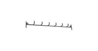 Urban interiors LOFT42 Hook kapstok met 6 haken - Metaal - Mat Zwart - 10x80x10