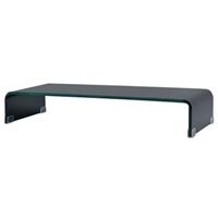 vidaxl Tv-meubel/monitorverhoger zwart 70x30x13 cm glas