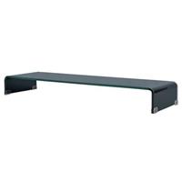 vidaXL TV-meubel/monitorverhoger zwart 120x30x13 cm glas