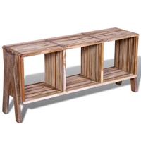 VidaXL Tv-meubel met 3 vakken gerecycled teak stapelbaar