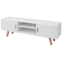 VidaXL Tv-meubel 150x35x48,5 cm MDF hoogglans wit