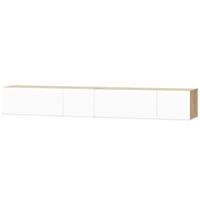 vidaxl Tv-meubels 2 st 120x40x34 cm bewerkt hout wit en eikenkleurig