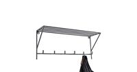 Urban interiors LOFT42 Hook Kapstok Met Hoedenplank - Metaal - Mat Zwart - 30x70x20