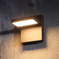 Lampenwelt.com LED buitenwandlamp Silvan, donkergrijs