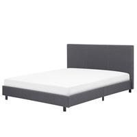 Beliani Gestoffeerd bed grijs met lattenbodem 160 x 200 cm ALBI